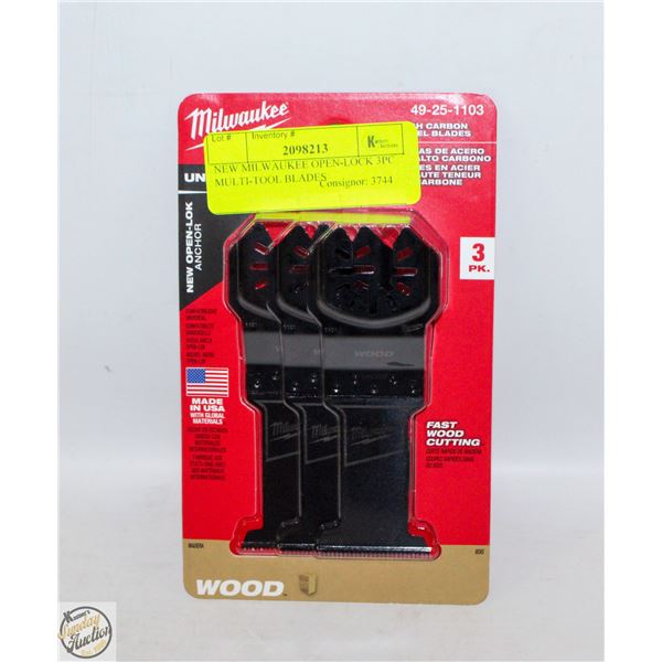 NEW MILWAUKEE OPEN-LOCK 3PC MULTI-TOOL BLADES