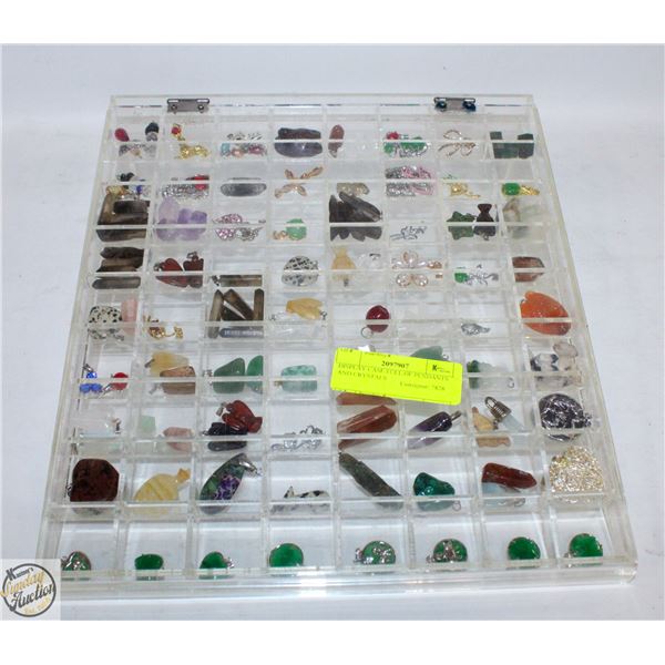 ASSORTED PENDANTS SYNTHETIC + GENUINE