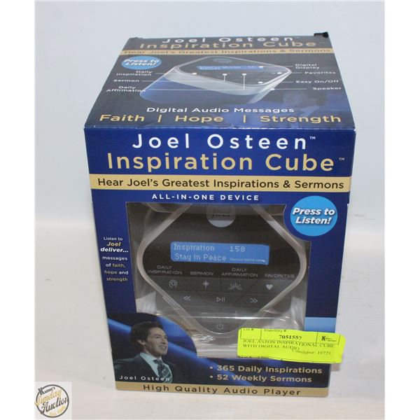 JOEL ASTON INSPIRATIONAL CUBE WITH DIGITAL AUDIO