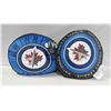 Image 1 : 2 WINNIPEG JETS NHL PILLOWS NEW. 1 W/ SMALL HOLE