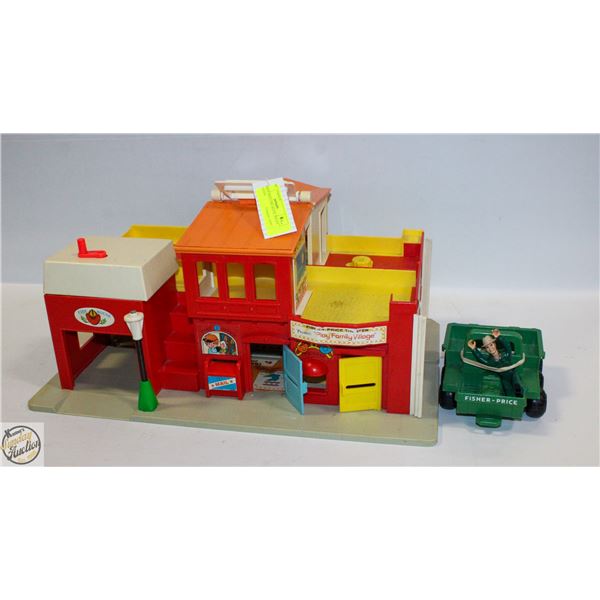 FISHER PRICE FIRE HOUSE, POLICE STATION