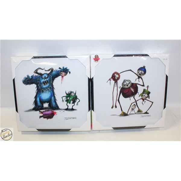 TWO NEW CREEPYFIED BOARD PRINTS BY DINO TOMIC