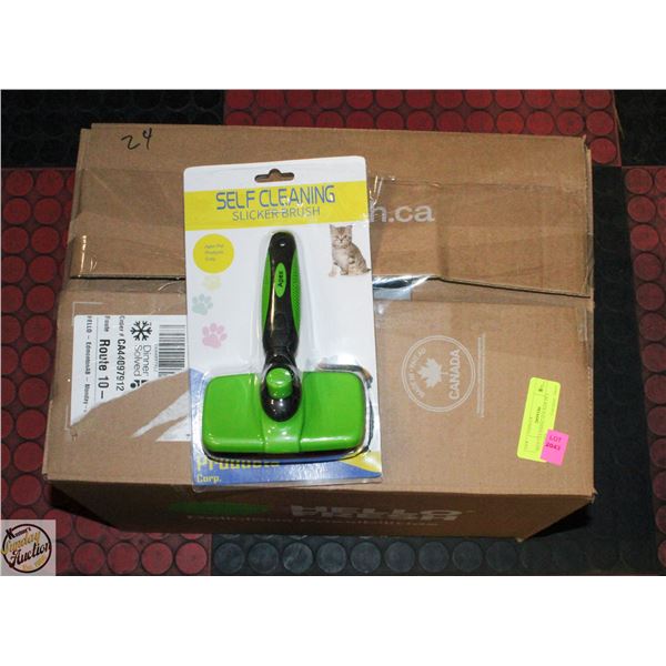 SELF CLEANING SLICKER PET BRUSHES