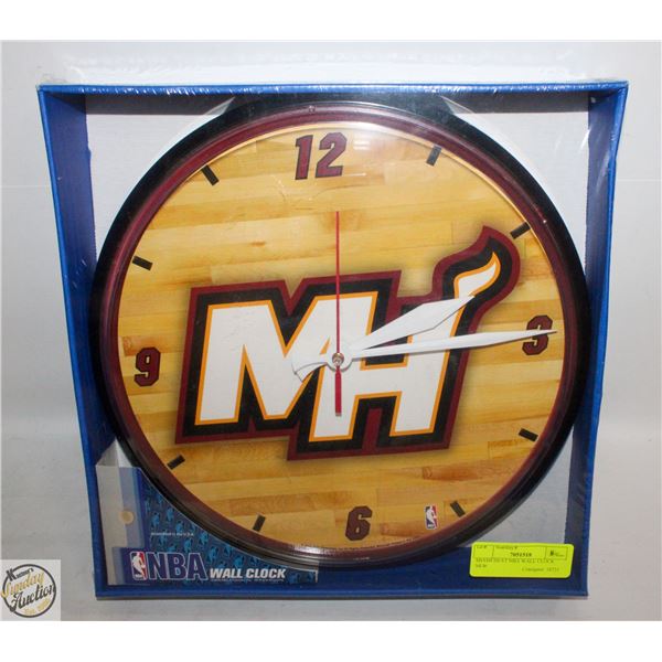 MIAMI HEAT NBA WALL CLOCK NEW