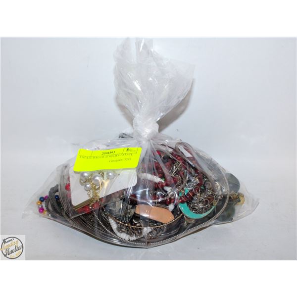 ESTATE BAG OF JEWELRY-ESTATE