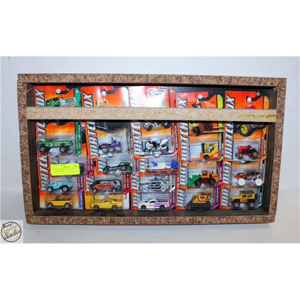 18 MATCH BOX CARS CUSTOM SHADOW BOX