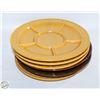 Image 1 : 6 VINTAGE CERAMIC DIVIDIED FONDUE PLATE