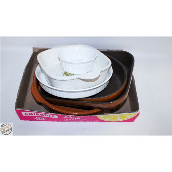 ESTATE OF VARIOUS SIZE CASSOROLES DISHES