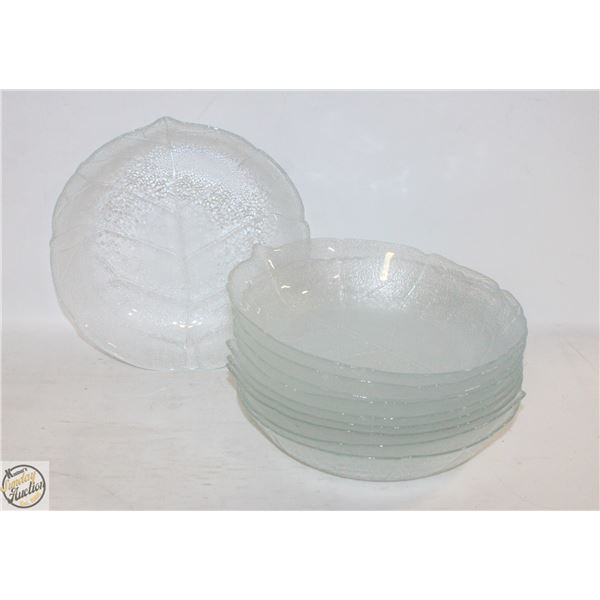 LOT OF ESTATE LEAF PATTERN SHALLOW DISHES