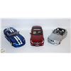 Image 1 : LOT OF THREE COLLECTOR METAL DIECAST CARS