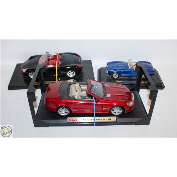 3 COLLECTOR DIECAST CARS - INCLUDES PORSCHE