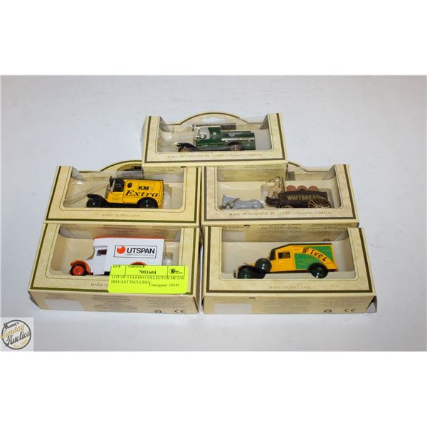 LOT OF 5 LLEDO COLLECTOR METAL DIECAST INCLUDES