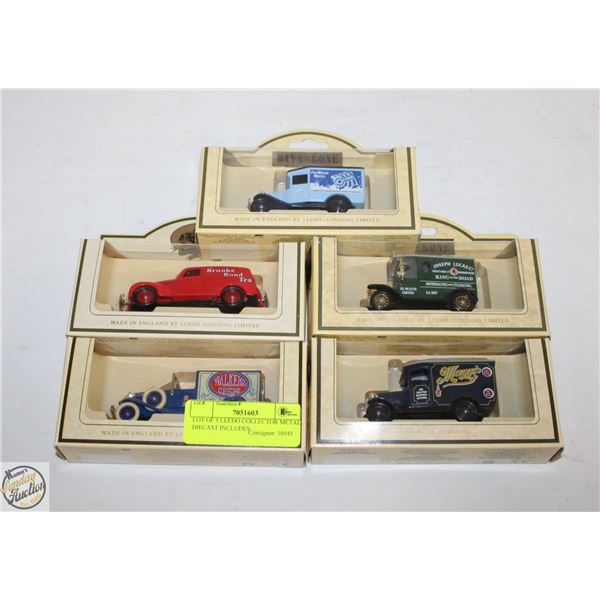 LOT OF 5 LLEDO COLLECTOR METAL DIECAST INCLUDES