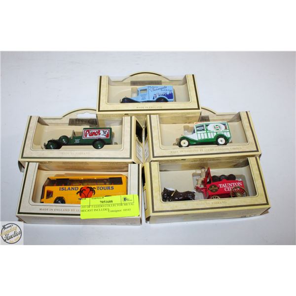 LOT OF 5 LLEDO COLLECTOR METAL DIECAST INCLUDES