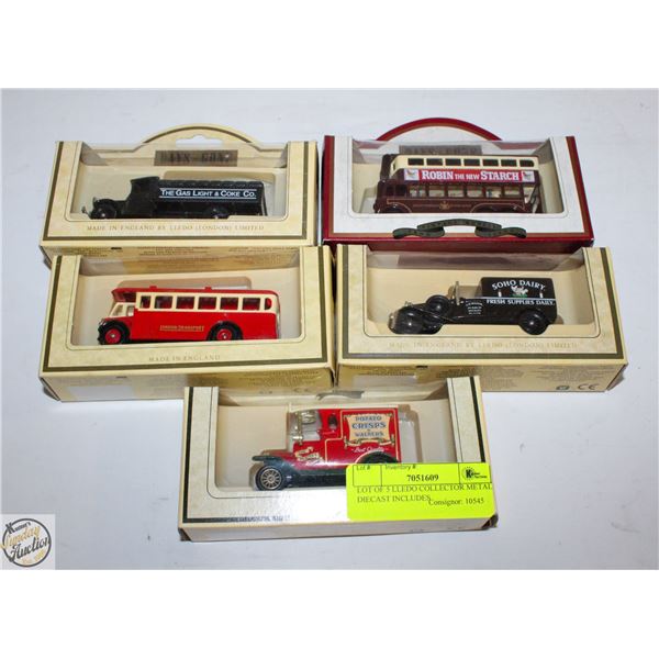 LOT OF 5 LLEDO COLLECTOR METAL DIECAST INCLUDES