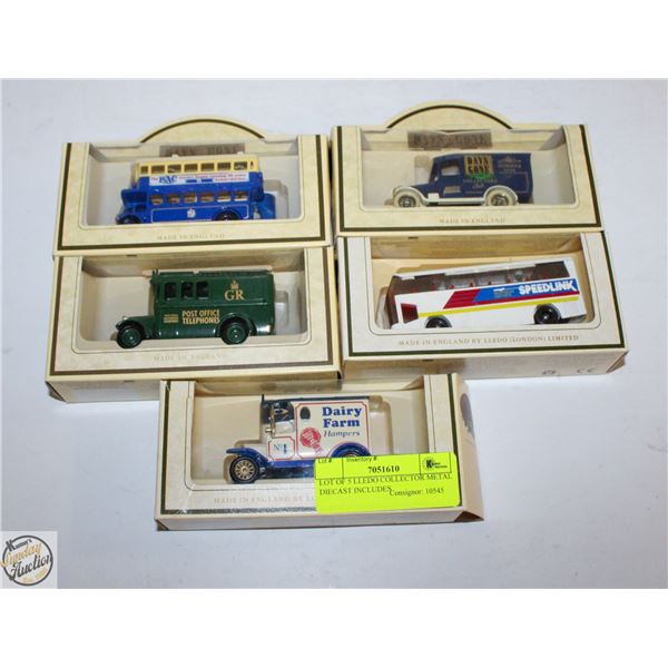LOT OF 5 LLEDO COLLECTOR METAL DIECAST INCLUDES