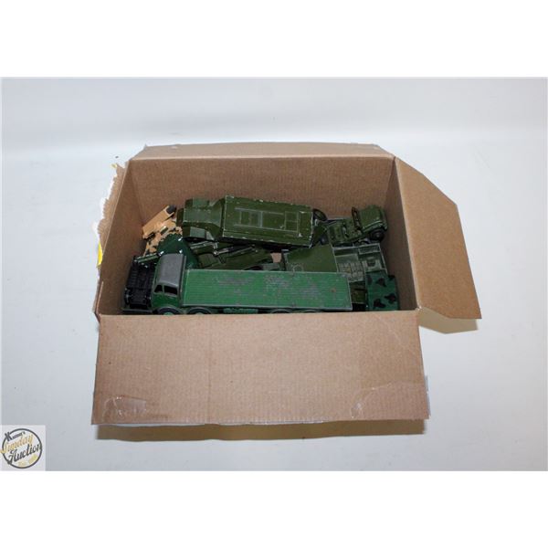 LOT OF DINKY AND MATCHBOX ARMY METAL DIECAST