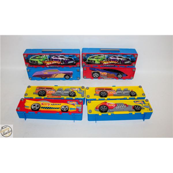 LOT OF 8 HOTWHEELS COLLECTOR CAR CASES