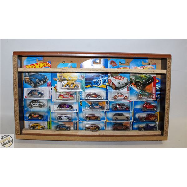 21 VW BEETLE HOT WHEELS CARS CUSTOM SHADOW BOX