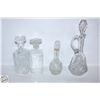Image 1 : STARBURST GLASS DECANTERS WITH VARIOUS DECANTERS