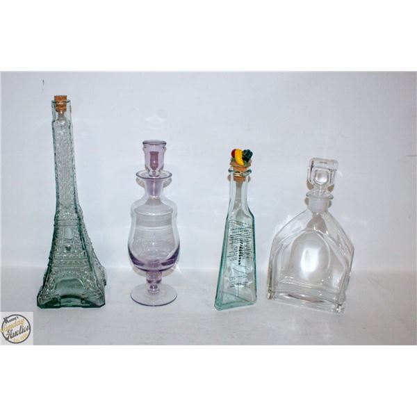 EIFFEL TOWER DECANTER WITH VARIOUS DECANTERS