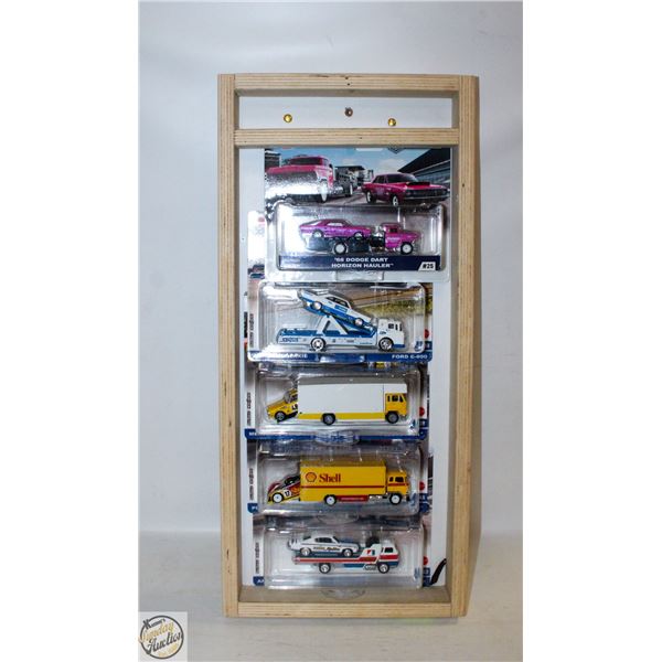 5 HOT WHEELS TEAM TRANSPORTS CARS CUSTOM