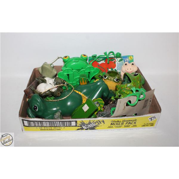 ESTATE LOT OF COLLECTION OF FROGS