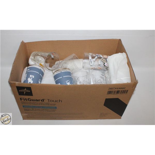 ESTATE LOT OF VARIOUS STYLE DRINKING GLASSES