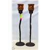 Image 1 : PAIR OF CANDLE HOLDERS APPROX 28 INCHES TALL