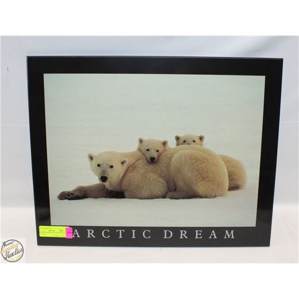 POLAR BEAR PHOTO WOODEN WALL HANGING