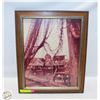 Image 1 : FRAMED FISHING VILLAGE JARVIS SIGNED