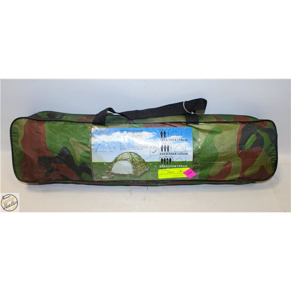 CAMOFLAUGE TENT IN CARRYING BAG