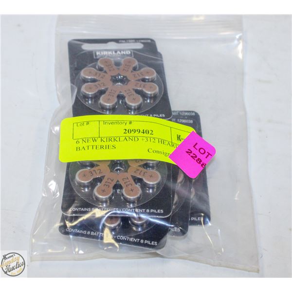 6 NEW KIRKLAND +312 HEARING AID BATTERIES