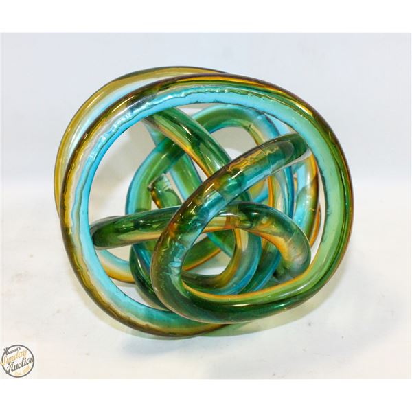 ART GLASS HANDMADE BALL TWISTED DECOR PC