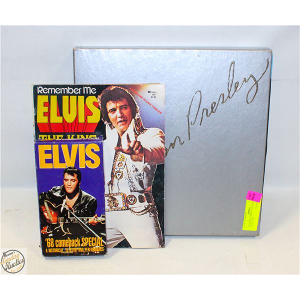 ELVIS MAGAZINE, ELVIS RECORDS + ELVIS VHS