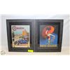Image 1 : TWO FRAMED PRINTS 1920s ADVERTS 13” x 16”