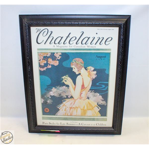 FRAMED PRINT 1929 COVER CHATELAINE 13” x 16”