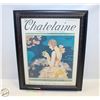 Image 1 : FRAMED PRINT 1929 COVER CHATELAINE 13” x 16”