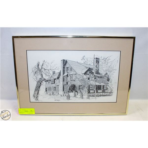 FRAMED PRINT OF ARTS & CRAFT MANSION