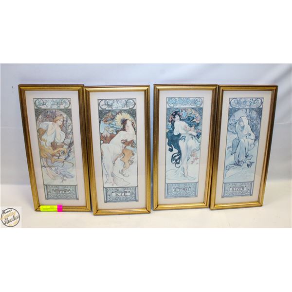 FOUR FRAMED PRINTS “THE FOUR SEASONS”