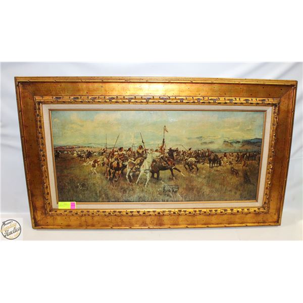 FRAMED REPRODUCTION ON CANVASS LEWIS/