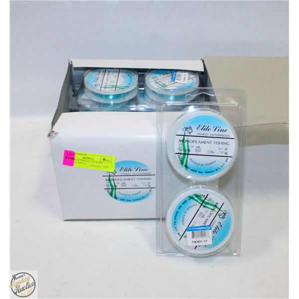 CASE OF 24 SPOOLS 110 YARD MONOFILAMENT