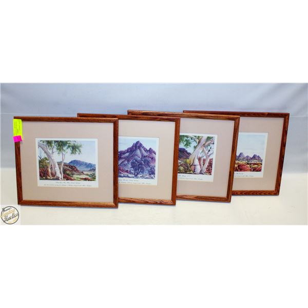 FOUR FRAMED AUSTRALIAN LANDSCAPE