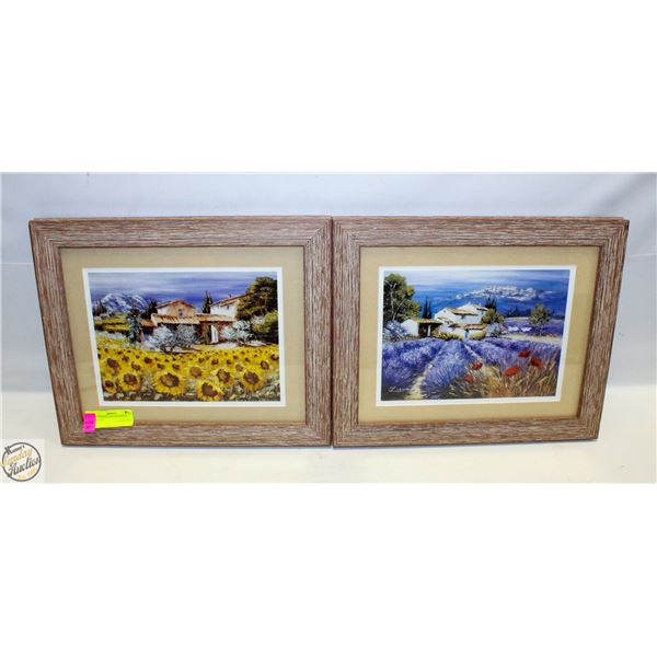 TWO FRAMED COLOUR PRINTS PROVENCE