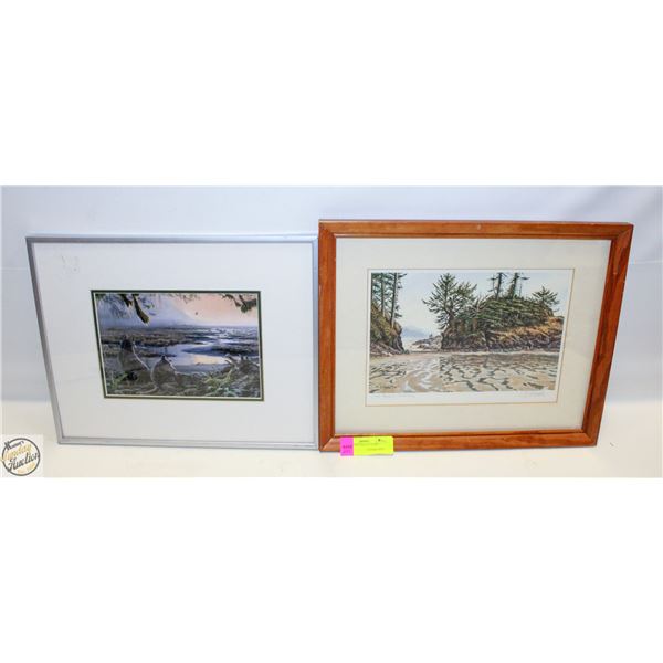 TWO FRAMED PRINTS PACIFIC COAST
