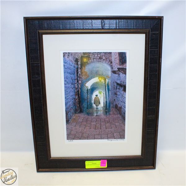 FRAMED PRINT ISRAELI SCENE 14” x 18”