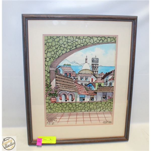 FRAMED WATERCOLOUR PUERTO VALLARTA