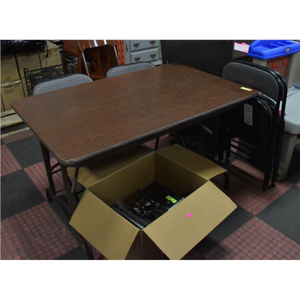 FOLDING TABLE WITH 4 CHAIRS