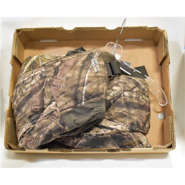 NEW W/TAGS. YOUTH XL CAMO BIB OVERALLS. FIELD AND