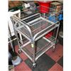 Image 1 : STAINLESS STEEL TWO SHELVED WIRE CART